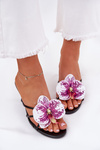 Women's High Heels With Artificial Flower Black Reyi
