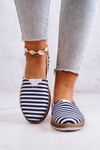 Espadryle Damskie W Paski Slip-on Granatowe Big Star FF276027