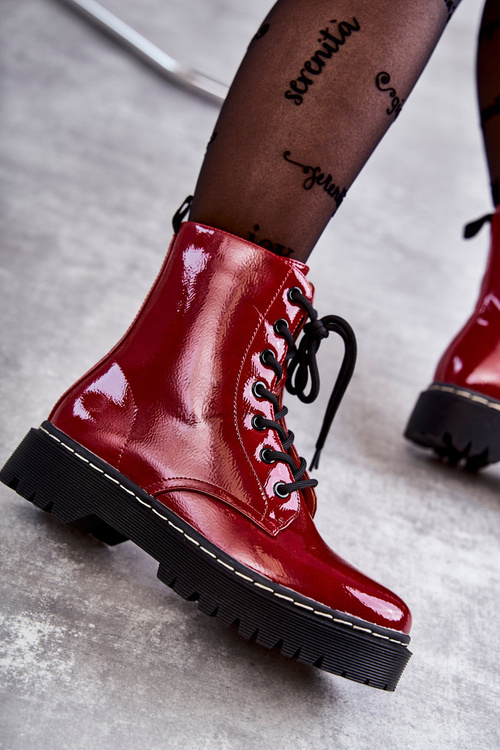 Women's Flat Boots Red Kognito