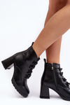 Women's Lace-Up Heels on Heel D&A CR8120 Black