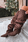 Slip-on Women's Boots on Heel Chocolate Ysolienne