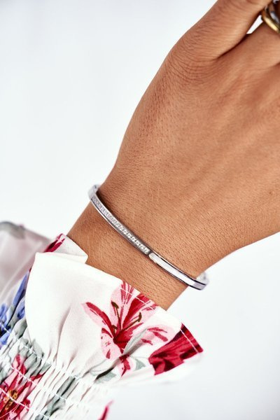 Women's Bracelet Steel With Zircons Silver Guadiana