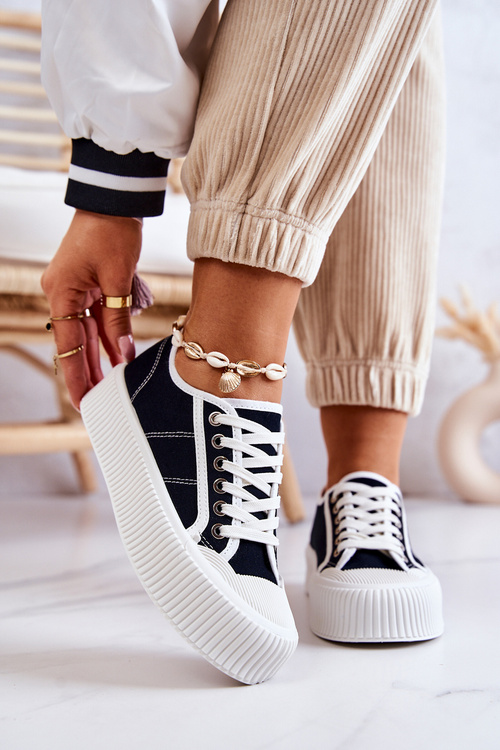 Low Sneakers On Platform Black Mischa