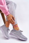 Buty Sportowe Wsuwane Damskie Szare Ellison