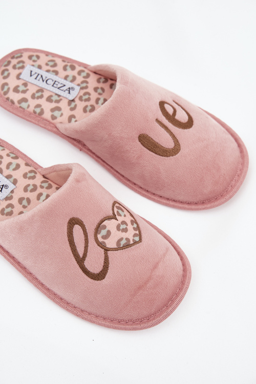 Women's slippers LOVE Vinceza 19960 Pink