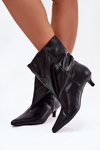 Slip On Women's Ankle Boots With Loose Shaft Black Jessalia