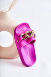 Children's Rubber Slippers With A Decorative Chain Fuchsia Suzie