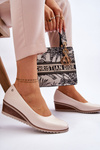 Classic Wedge Pumps Beige Graysen 