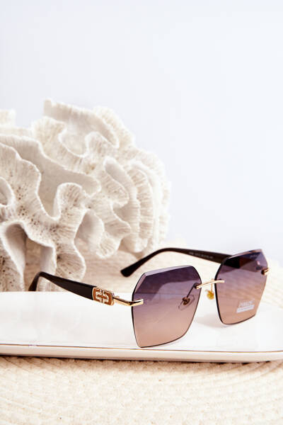 Women's Sunglasses with UV Filter Dark Brown