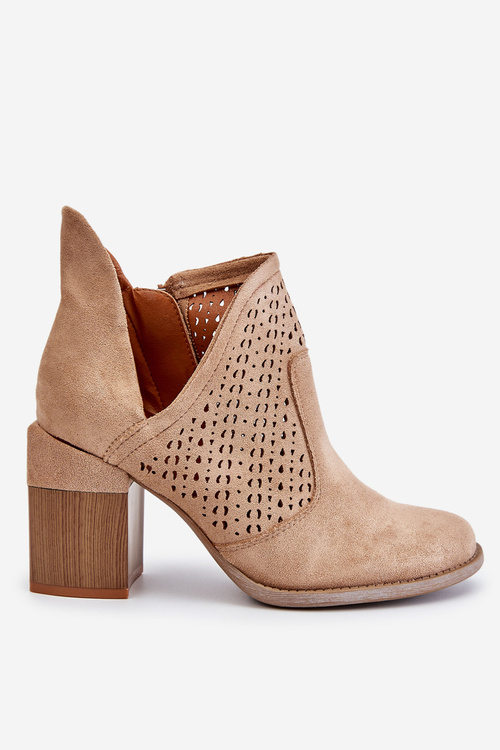 Black Layne Cut Out Beige Boots