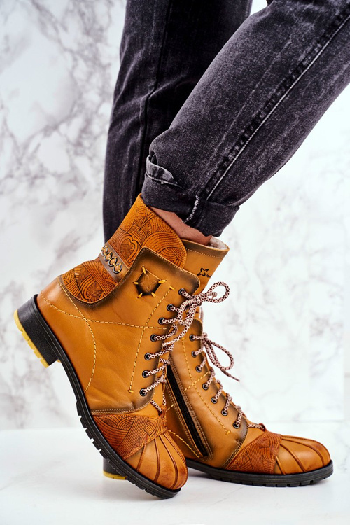 Women’s Boots Maciejka Warm Leather Yellow 03961-07