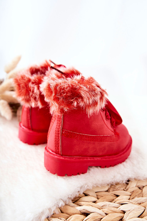 Children's Boots Insulated With Fur Red Tesoro