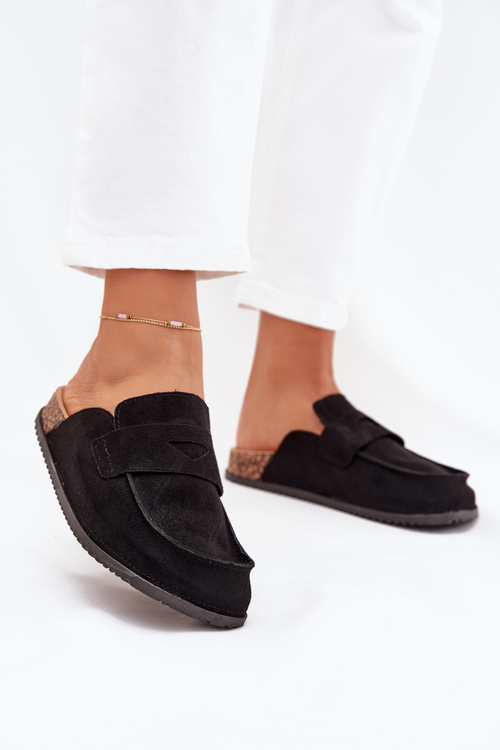 Women's Clogs On Cork Platform Black Nivalia