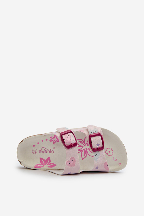 Children's Sandals With Buckles In Hearts Pink Abiding
