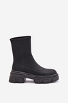 Slip-on Boots On Flat Heel Black Ravendria
