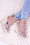 Grey Suede Sandals On Anchor Nowelio