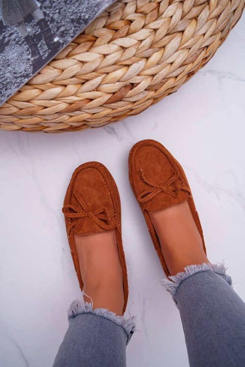 Women's Suede Camel Moccasins S.Barski Gustoben
