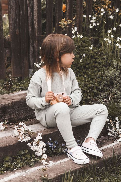 Children's Sneakers Fabric Print Pink Buster