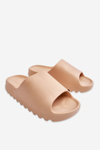 Fashionable Platform Slippers Beige Estella