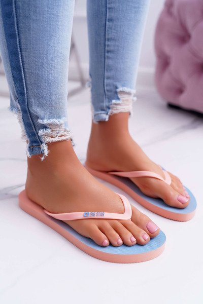 Women's Flip Flops Big Star Salmon DD274A241