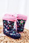 Children's Rubber Galoshes boots Navy Unicorn Alemanie