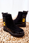 Children's Boots Lacquered Suede Black My Lovely