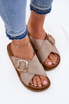 Women's Sandals With Buckle Inblu Beige ED000025