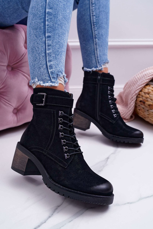 Women's Worker Boots Sergio Leone Black BT705