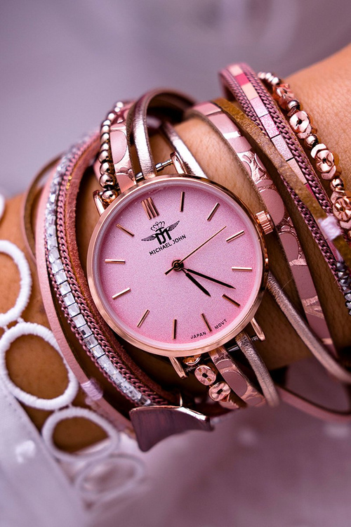 Women's Michael John Wrapped Watch Pink Lanell