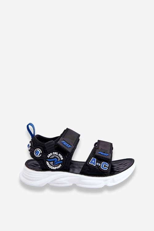 Children's Light Sandals Black and Blue Maxel