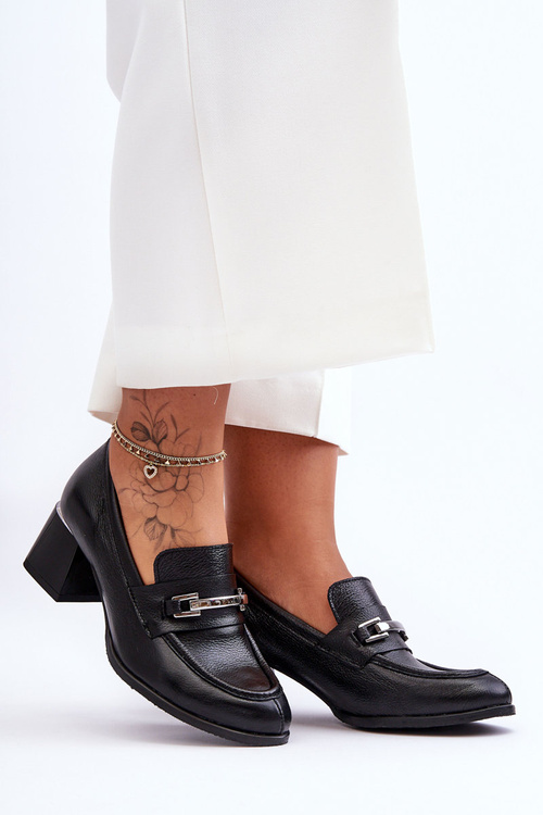 Comfortable Leather Pumps Black Damira