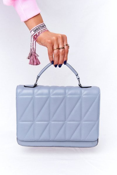 Women's Quilted Messenger Bag Monaco Light Blue