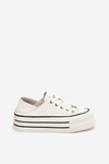 Women's Leather Sneakers On Platform GOE RR2N4106 White