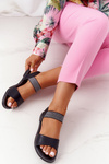 Leather Sandals With Drawstring S.Barski 934-19 Black