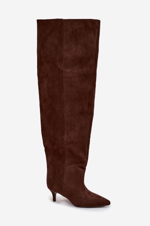 Slip-on Women's Boots on Heel Chocolate Ysolienne