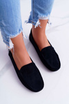 Women's Comfortable Eco-suede Moccasins Black Lemma
