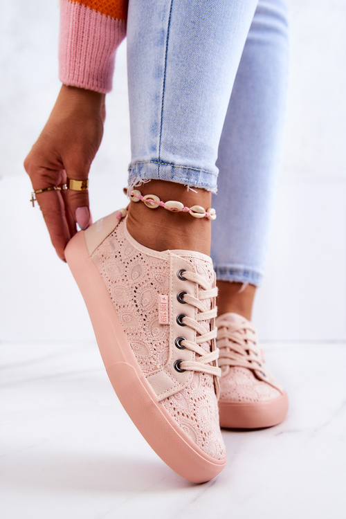 Openwork Sneakers BIG STAR JJ274059 Light pink
