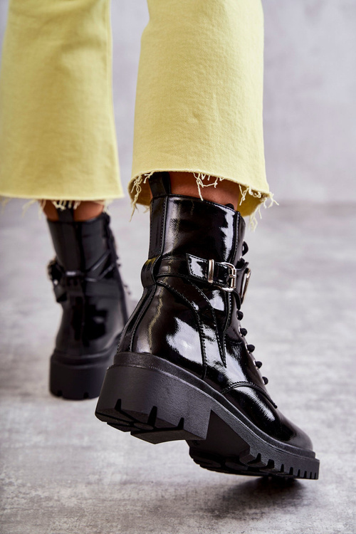 Lacquered Warm Women's Boots Black Costello
