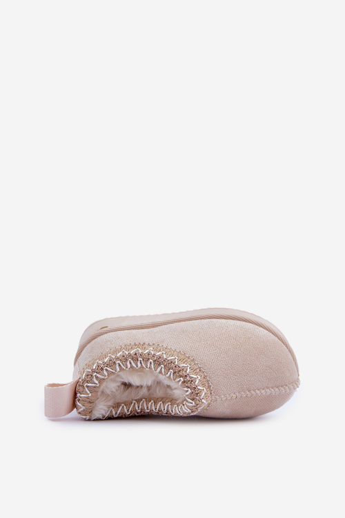 Botki Śniegowce Ocieplane Futerkiem Platforma Jasnobeżowe Vilabria