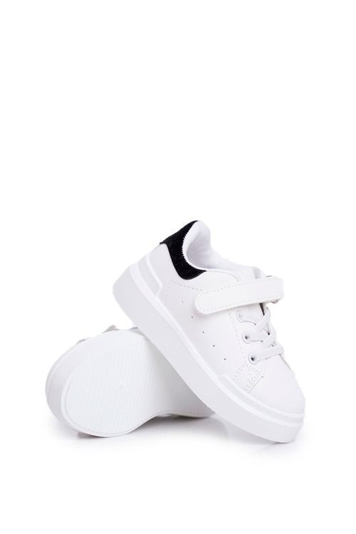 Children's Sports Shoes Sneakers White and Black Bilbo