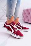 Women's Fabric Sneakers Maroon Bestro