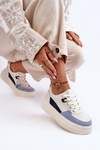 Women's Sport Shoes On Massive Platform White-Blue Gemma