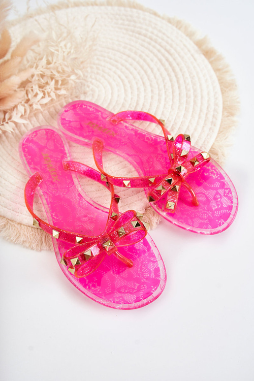 Women's Rubber Flip Flops Pink Monise