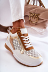 Women's Leather Sport Shoes On A Wedge White Catrine