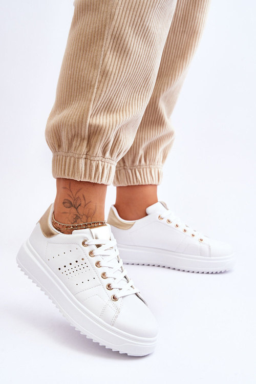 Women's Sport Shoes gold and White Be First!