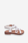 Children's Braided Slip-on Sandals White Tracy