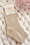 Women's Cotton Socks With Shiny Thread Cosas Beige