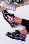 Damskie Półbuty Lu Boo Fioletowe Cekiny Moonlight