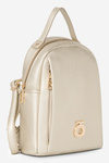 Women's Small Backpack Made of Eco Leather NOBO BAGP230-K023 Gold