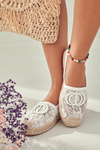Espadryle Damskie Koronkowe Białe Summer Dream